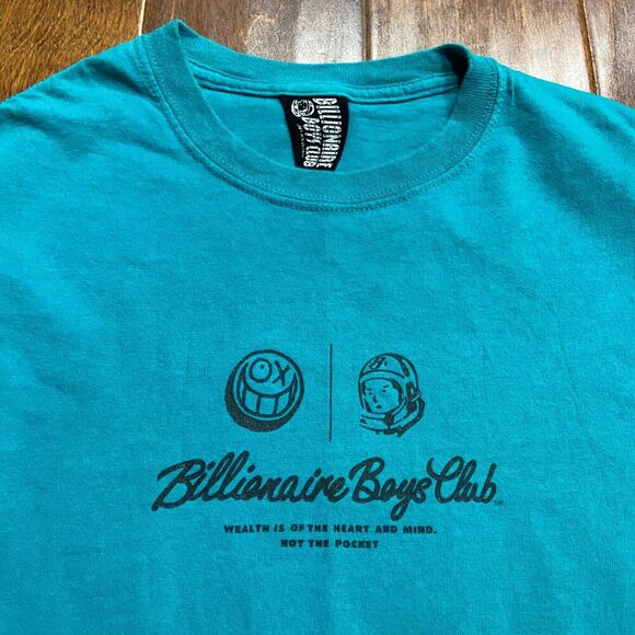 Billionaire Boys Club x Andre Saraiva Basic Fit Teal Graphic Tee Men's Small - Picture 2 of 8